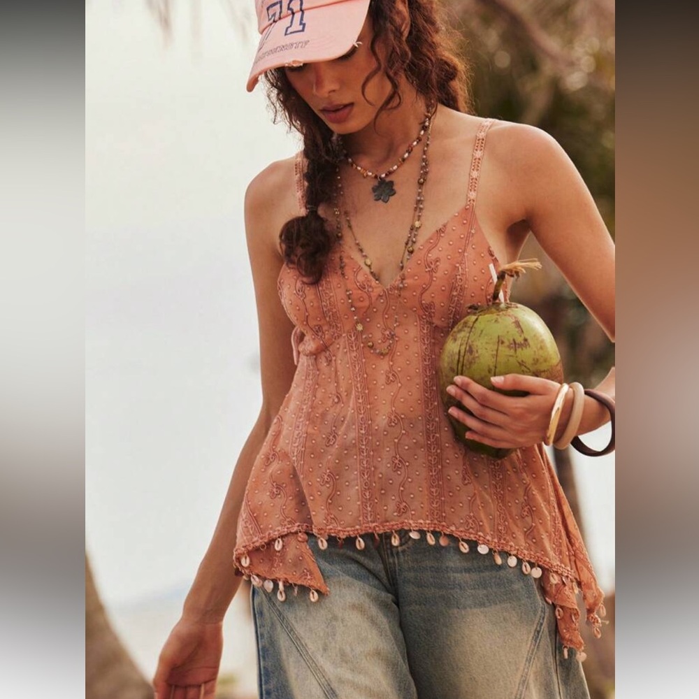 🌙SHEIN Boho Chic Dusty Rose Top🌙